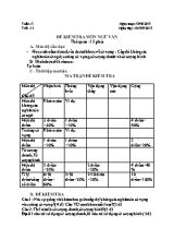 Giáo án Ngữ văn Lớp 6 - Tiết 11 Đề kiểm tra môn Ngữ văn - Năm học 2013-2014